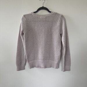 Andrea Jovine Grey Open Weave Knit Sweater